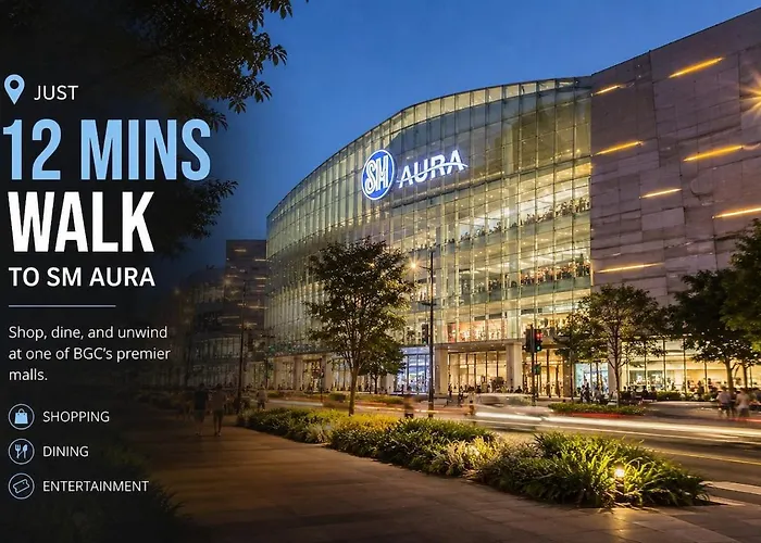 Brand New Unit In Uptown Bgc With Balcony 55 Inch Smart Tv And 300mbps Wifi, With Workspace, Beside Landers, Near Uptown Mall And Mitsukoshi Mall Apartment *