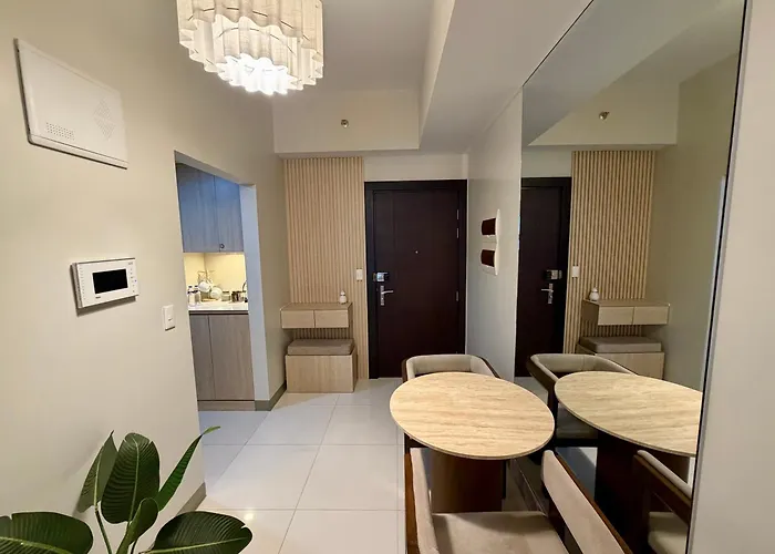 Brand New Unit In Uptown Bgc With Balcony 55 Inch Smart Tv And 300mbps Wifi, With Workspace, Beside Landers, Near Uptown Mall And Mitsukoshi Mall Apartment Manila