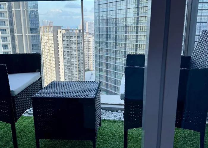 Brand New Unit In Uptown Bgc With Balcony 55 Inch Smart Tv And 300mbps Wifi, With Workspace, Beside Landers, Near Uptown Mall And Mitsukoshi Mall Manila